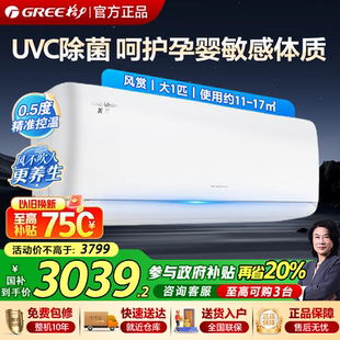 新一级能效大1匹变频冷暖卧室除菌空调挂机风赏 格力官方 Gree