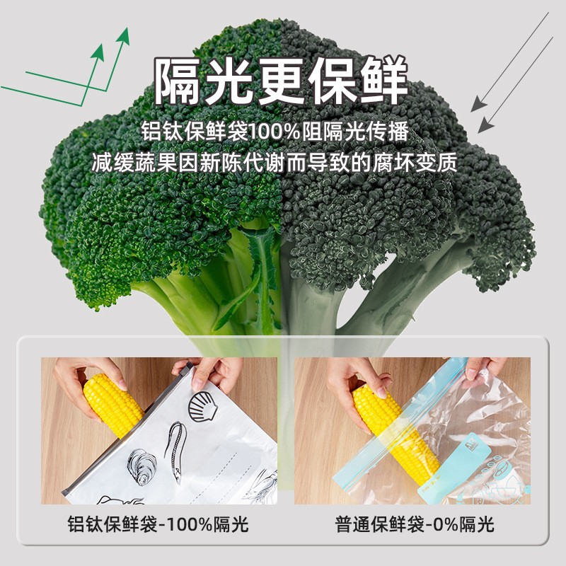 新款铝箔水果保鲜膜保鲜袋冷冻
