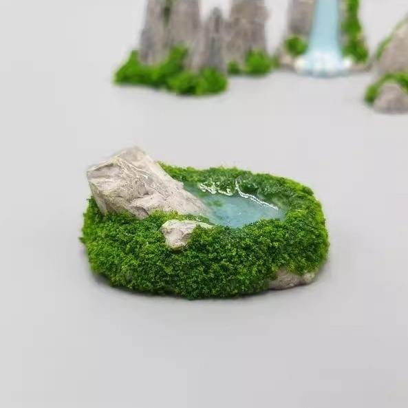 水池景观模型石头diy园艺布景仿真奇石生态瓶配件场景现货设计