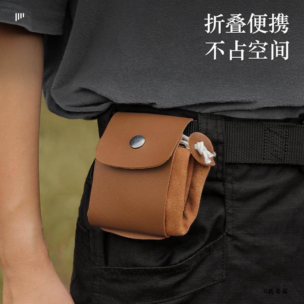 户外觅食袋抽绳创意帆布大容量果子腰挂腰包袋高颜值工具环保外出,收纳整理,其他收纳袋,淘宝优惠券,粉丝福利购,淘宝优惠卷