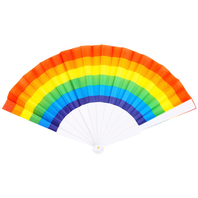 幼儿园舞台小凉扇广场舞布面彩虹