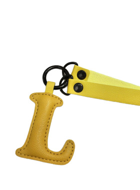 LYN字母挂件lyn黄色系皮质钥匙扣LYN刘宇宁礼物周边应援