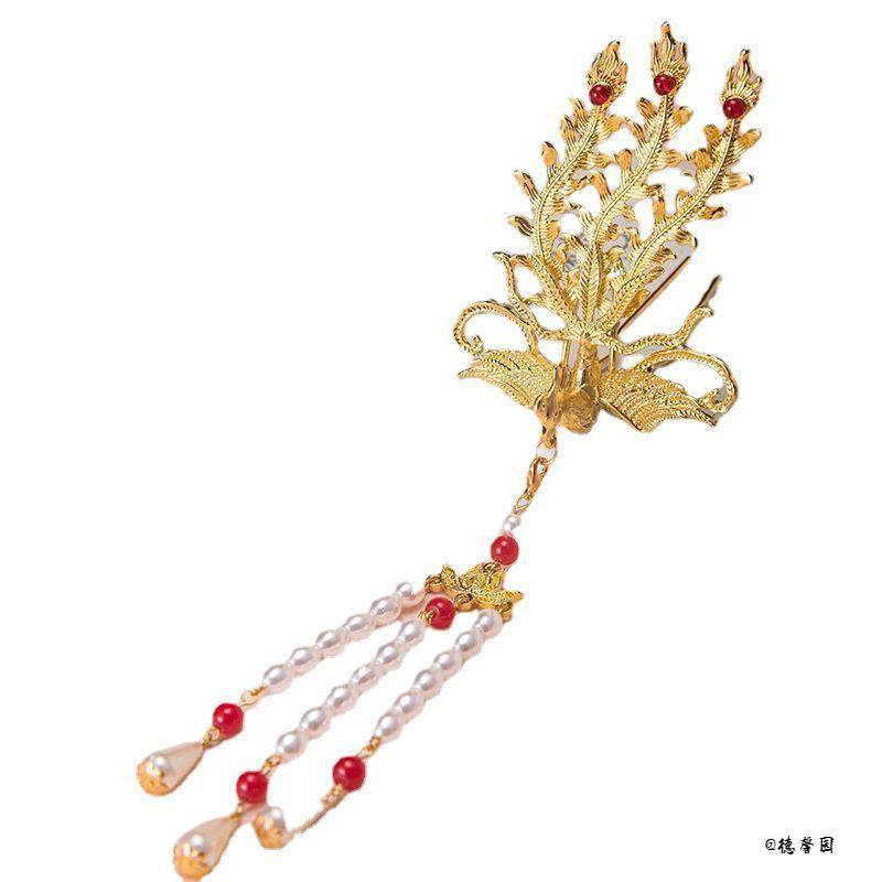 明制唐风汉服偏凤钗仙气国风组合珍珠排簪发型诃子裙头饰日常发饰,模玩/动漫/周边/娃圈三坑/桌游,古风/国风配饰,淘宝优惠券,粉丝福利购,淘宝优惠卷