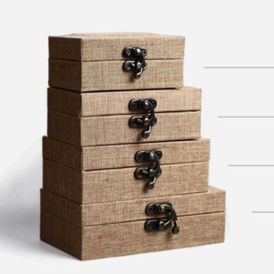 锦盒麻布印章首饰盒子锦盒定制瓷器古董包装礼品盒寿山石料盒包装