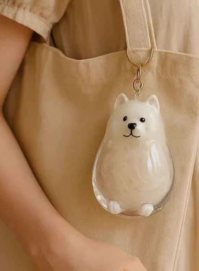 小猫小狗萨摩耶潮流哈士奇钥匙扣拉布拉多柯基狗毛收集吊坠包挂件