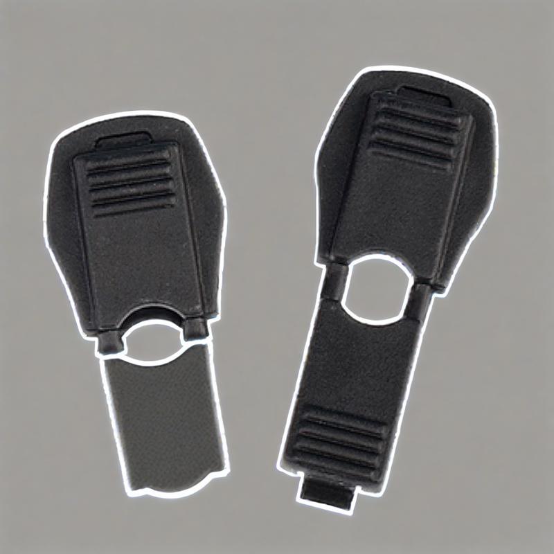 双孔拉尾止绳尼龙绳尾夹黑色