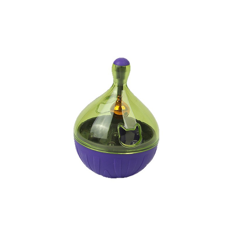 多功能不倒翁磨牙猫玩具漏食器