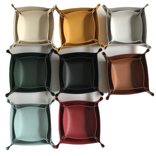 皮革收纳托盘收纳盒insPU皮质