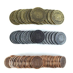 工业革命钢镚电镀虚拟货币锌合金游戏币金属代币卡牌桌游游戏币