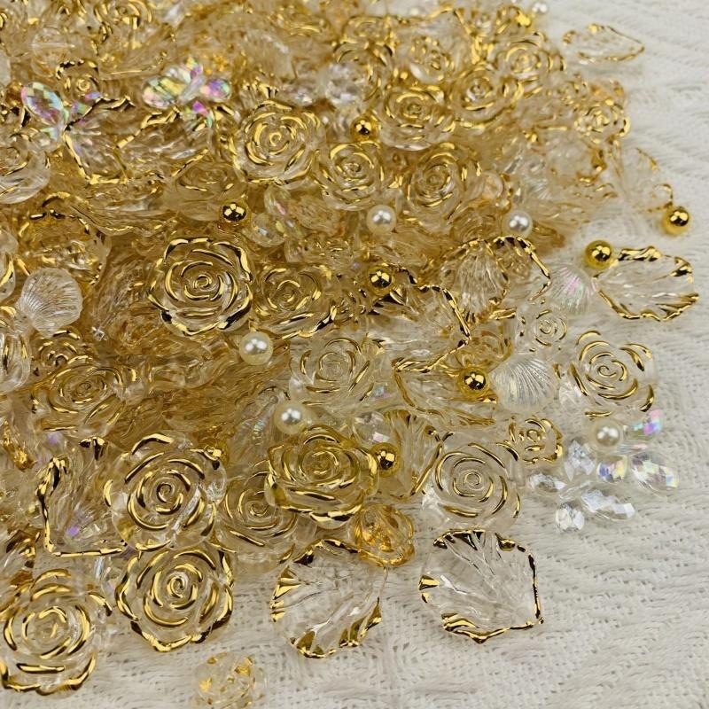 玫瑰花奶油胶diy发夹手机壳