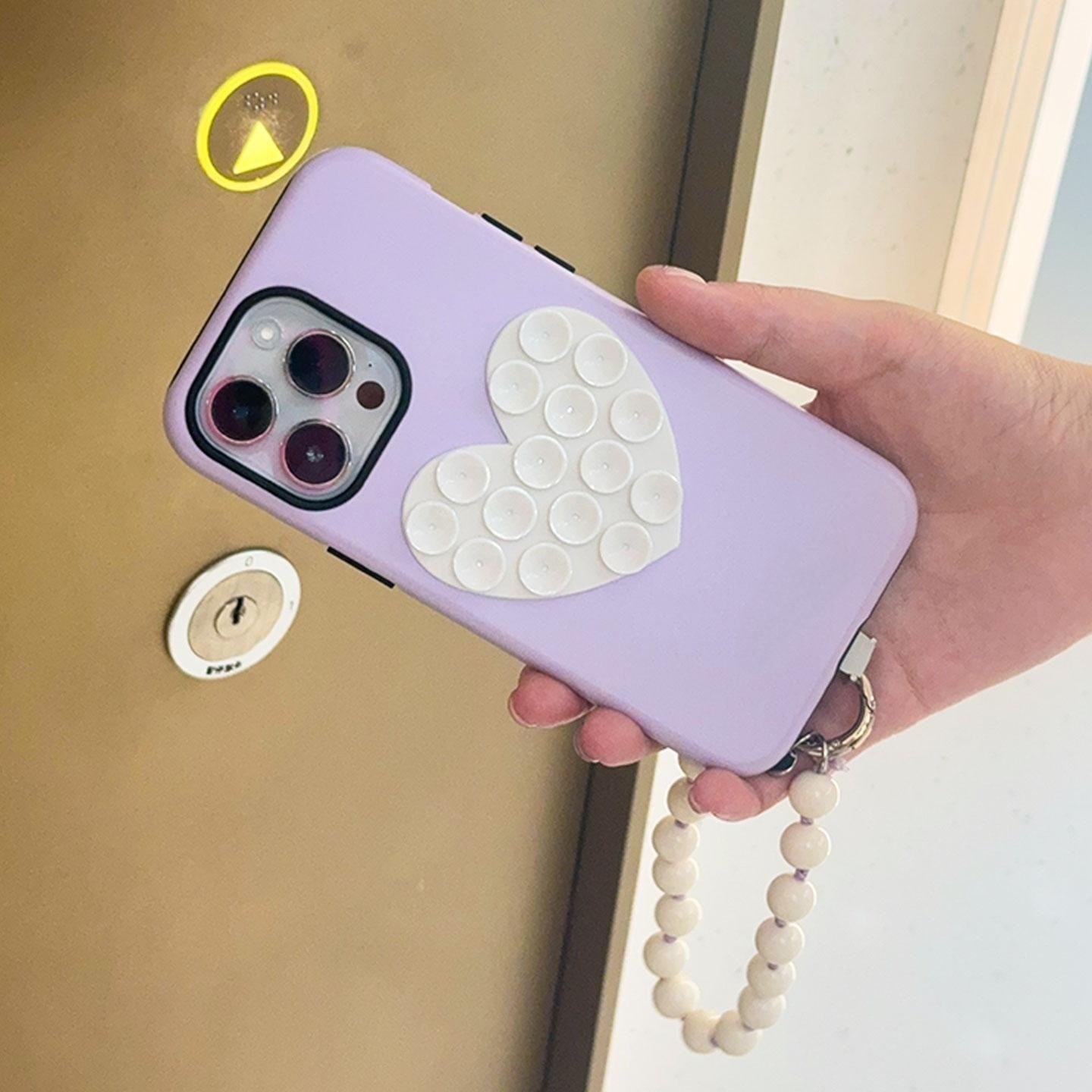 19粒明星同款心形手机硅胶吸盘15