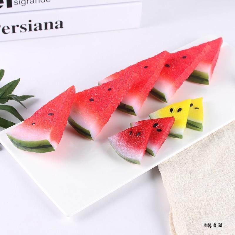 模型小西瓜片塑料切片西瓜片食物拍摄仿真装饰弥猴桃摆件小水果