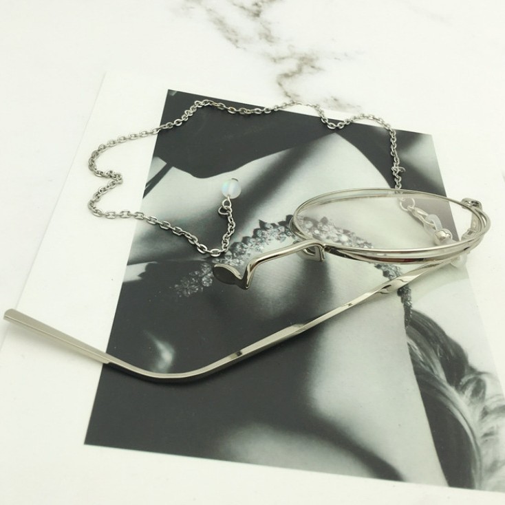 男女同款复古夹眼鼻式单片眼镜