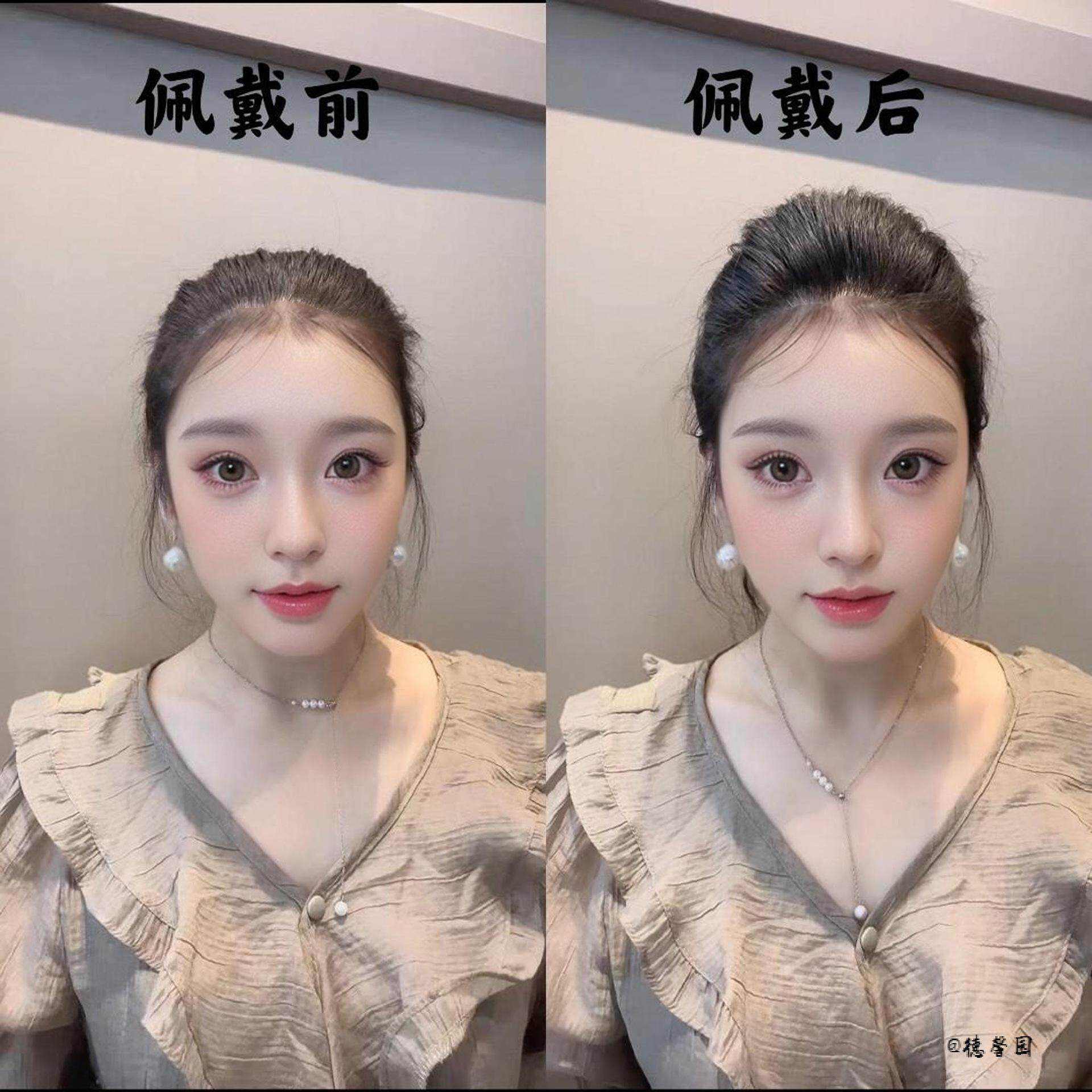 假发发根头顶垫高发垫增高插发梳刘海短发盘发自然蓬松女生头饰