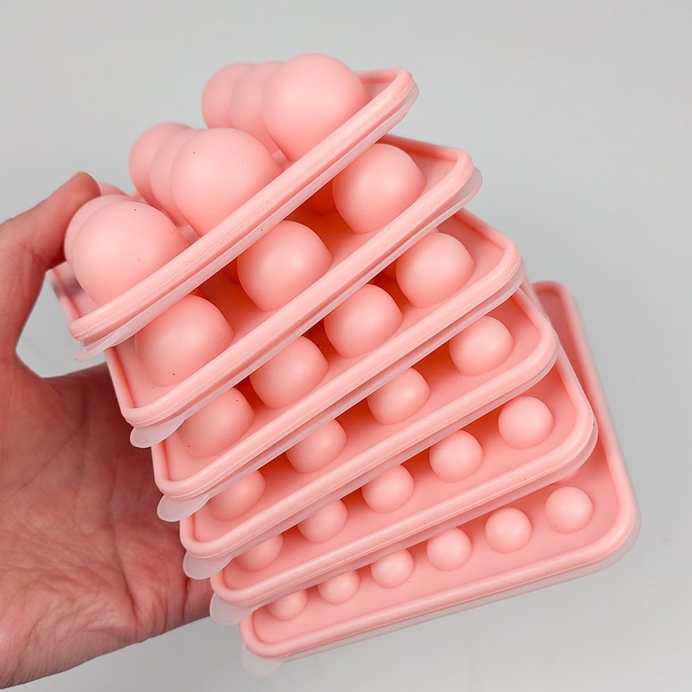 圆球糖果食品级硅胶带盖巧克力豆圆球模具硅胶模具冰块奶黄流心馅