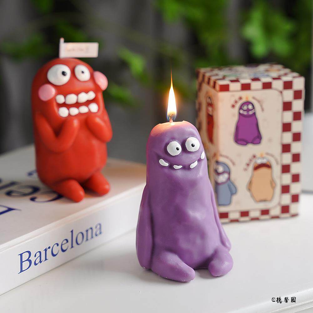 搞怪创意手工造型怪兽香薰蜡烛情侣闺蜜生日小礼物婚礼伴手礼批发