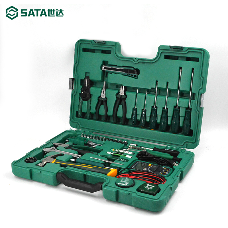 世达电工专用工具套装56件日常维修工具箱61件万用表09535 09536