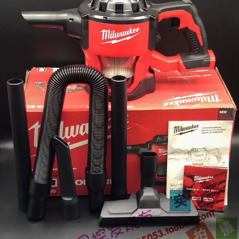 米沃奇美沃奇0882-20 美国18V锂电便携式工地家用干湿吸尘器