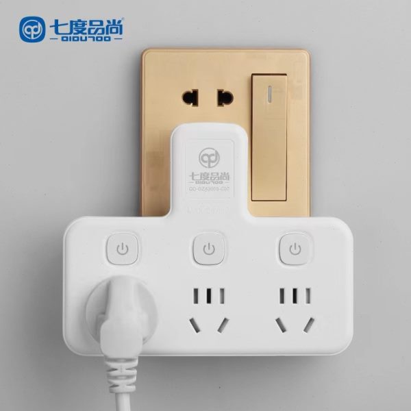 一转多插座电源插头转换器超薄大功率多孔带开关无线扩展家用插排