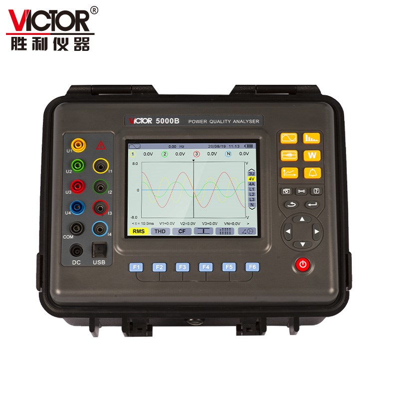 胜利VC5000B三相电能质量分析仪检测装置手持式USB电压数显功率表