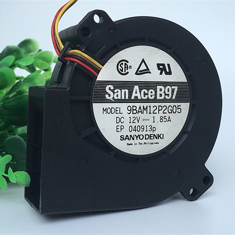 日本三洋 12V 1.85A 9733 1U2U服务器鼓风机 9BAM12P2G05涡轮风扇