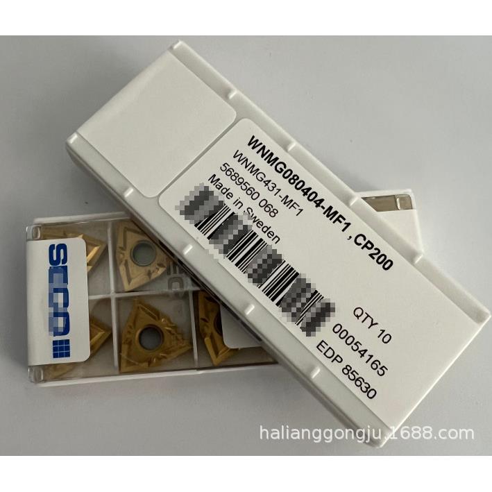 桃形车刀片,WNMG060404-MF1 CP500,全新 数控刀片