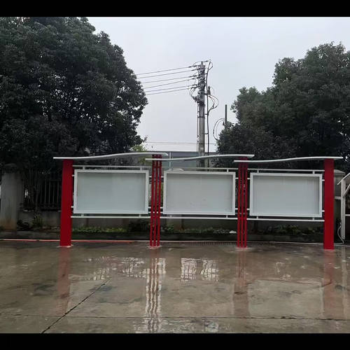 户外不锈钢宣传栏校园文化公告栏