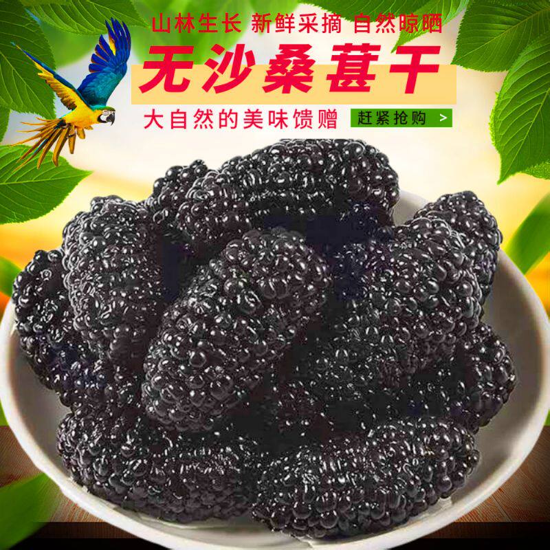 乾净无沙新货桑葚干496g黑桑葚果四川桑果乾无硫正品净重桑椹干