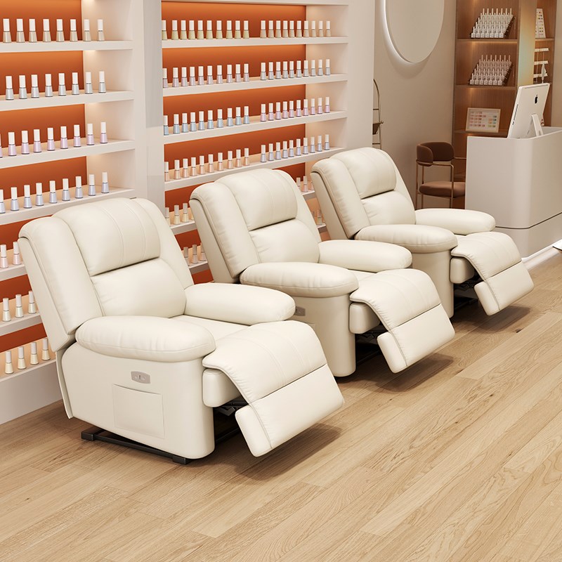 美容沙发椅子美甲单人沙发懒人电动美足按摩椅布艺美睫沙发摇躺椅