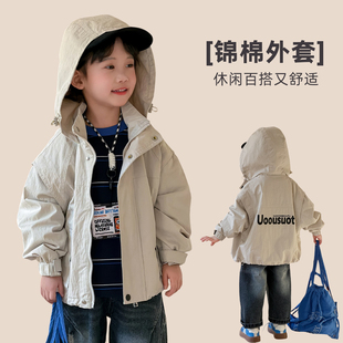 【悠悠童话】中大童男童外套春秋款2026新款春装儿童上衣小孩连帽