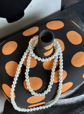 中古法式侘寂风艺术陶瓷花瓶氛围感艺术黑桔样板房间玄关过道软装