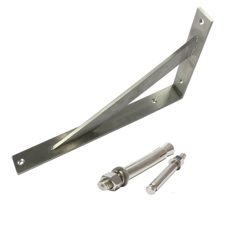 304不锈钢置物架墙上承重三角支架大理石壁挂托架金属隔板支撑架