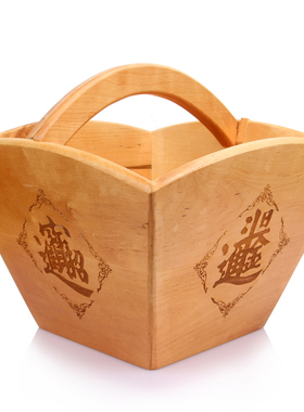 朴器 桃木雕刻日进斗金 木斗米斗斗摆件居家店铺