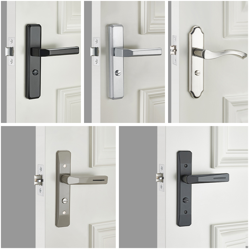 卫生间单舌门锁洗手间厕所浴室锁锁具室内铝合金门把手家用通用型