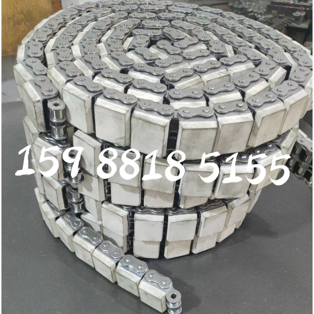 C10B-G2包胶链条不锈钢橡胶盖板链条直板链08B-G2 C12B平移机链条