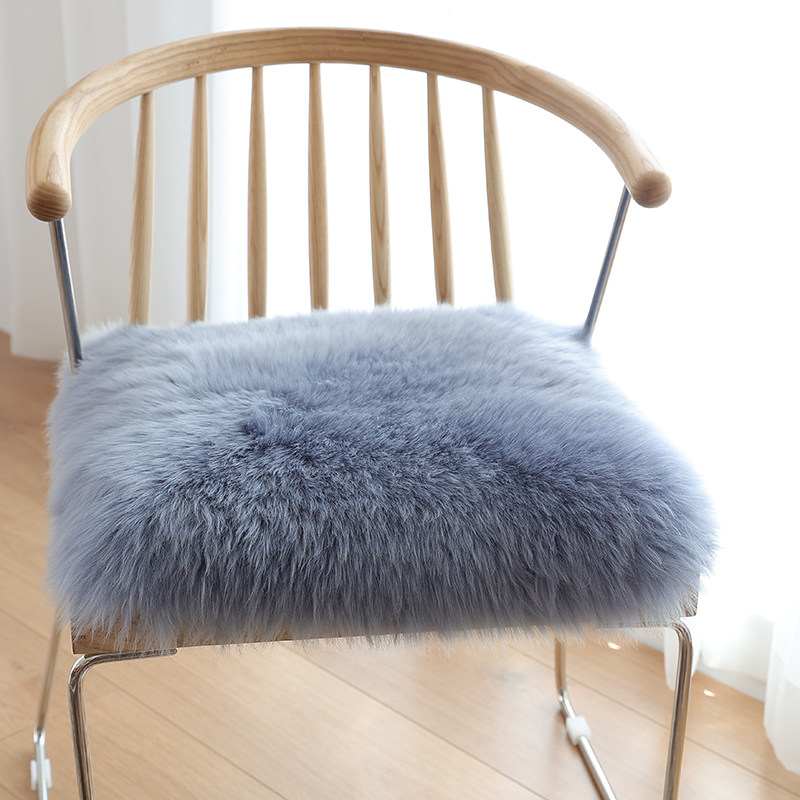 小沙羊毛椅子垫坐垫座垫椅子加厚圆形羊毛垫防滑凳子梳妆台椅子垫