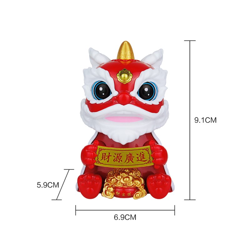 创意摆件国潮醒狮车载小礼物新年古风喜庆开业礼品店庆活动伴手礼