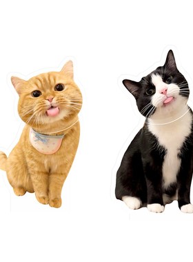 车载压克力宠物猫咪摇头摆件定制diy摇摇乐小狗狗桌面装饰品礼物