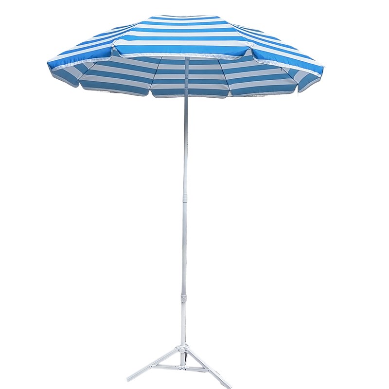 户外露营遮阳伞沙滩钓鱼伞花园庭院蓝白条流苏伞摆摊加厚大帐篷伞