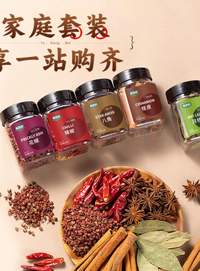 调味料大全八角桂皮花椒辣椒香叶白芷草果大料香料卤料包瓶装组合
