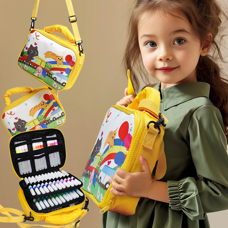 芝士包丙烯马克笔学生专用可叠色速干不透色儿童可水洗水彩笔