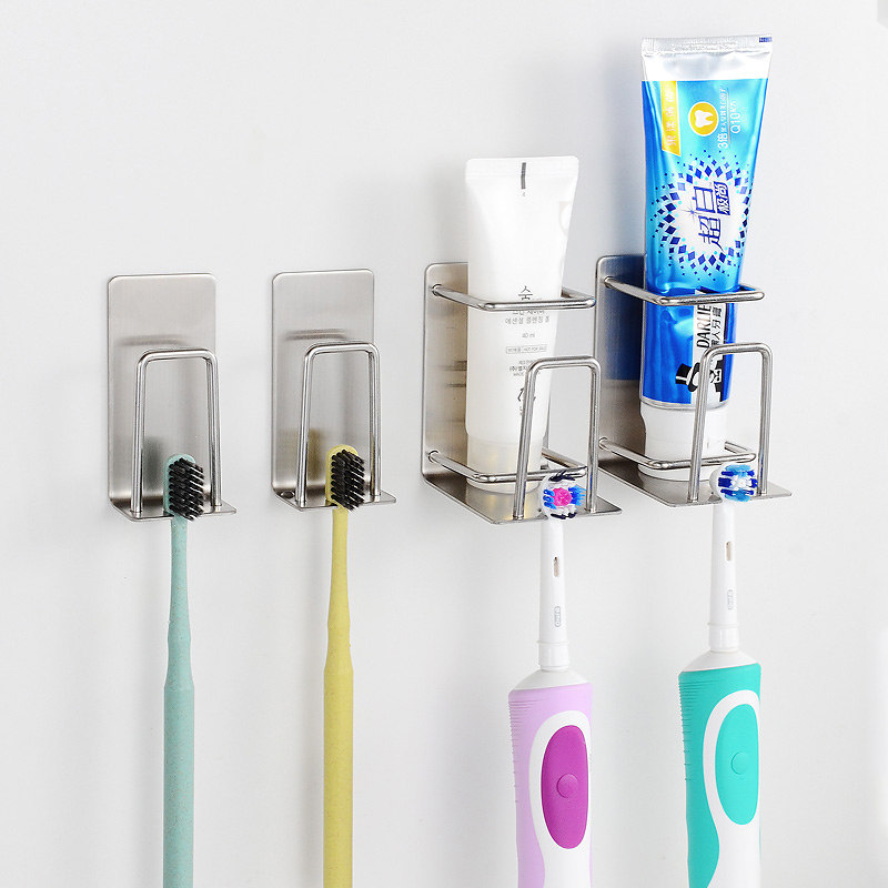 不锈钢吸壁式牙刷架 创意挂牙刷架牙杯架 牙具收纳架壁挂式免打孔,运动包/户外包/配件,运动水壶,淘宝优惠券,粉丝福利购,淘宝优惠卷