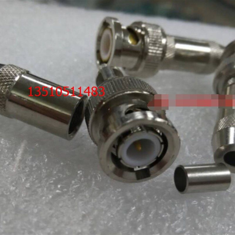 BNC-J射频75-2-2同轴2M信号连接器 2兆Q9公通信插头焊接高频Q9头