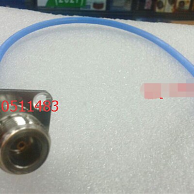 射频SMA/N-KFF半柔同轴微波50欧线 高频SMA母转N母带法兰RG402线