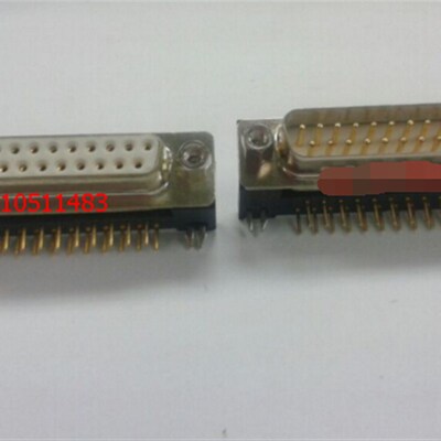 工业级DR25信号插座/DB25Z座/DB25接头车针DB25弯脚焊板卧式母座