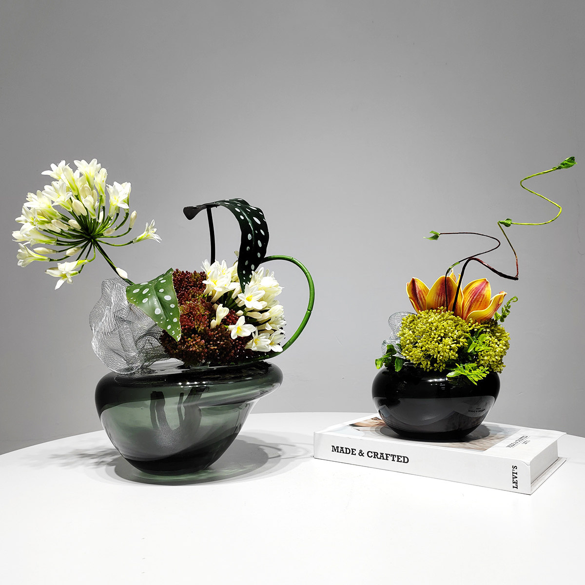 现代轻奢创意手工玻璃花瓶摆件家居高级感软装饰品花器插花样板间,橡塑材料及制品,塑料盒/塑料箱/塑料柜,淘宝优惠券,粉丝福利购,淘宝优惠卷