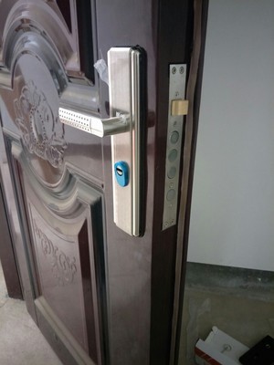 家用门锁防盗门拉手套装全铜锁芯锁体加厚把手通用型大门入户门锁