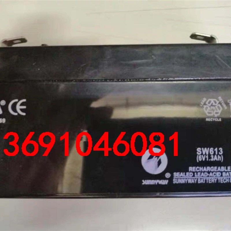 SUNNYWAY蓄电池 SW613 6V1.3AH 天平秤 电子称 仪器仪表用电瓶