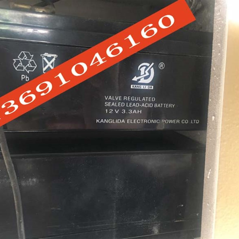 KANG LI DA康利达 12V3.3AH 消防控制柜 消防主机 电梯应急电池