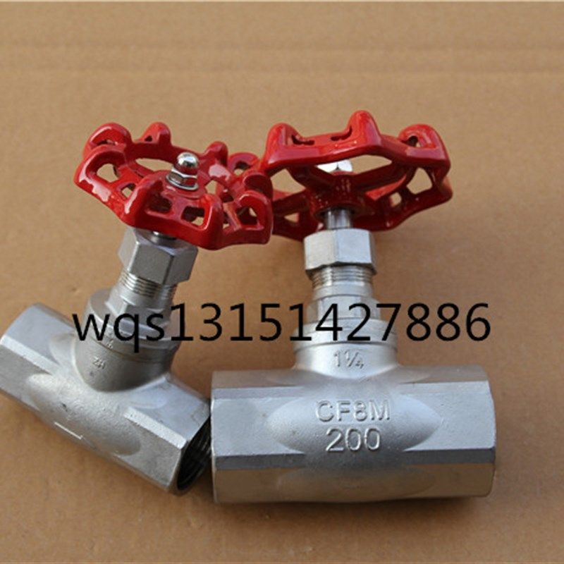 201/304/316不锈钢阀门J11W-16P/25P美式B型丝扣截止阀螺纹4分6分